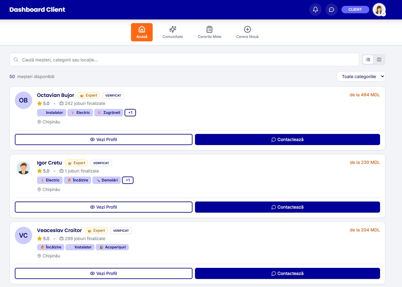 StarFix urmărire lucrare rating recenzii meșter Moldova